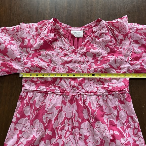 Hyacinth House Tuckernuck Women's Pink Floral Puff Mini Dress Small Feminine - Picture 11 of 16